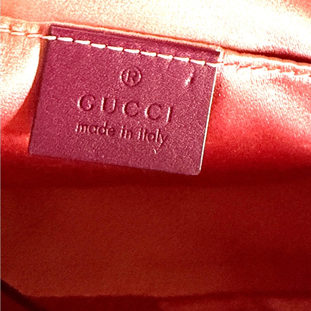 Gucci GG Velvet Marmont Camera Bag, Fuchsia - Picture 9 of 11